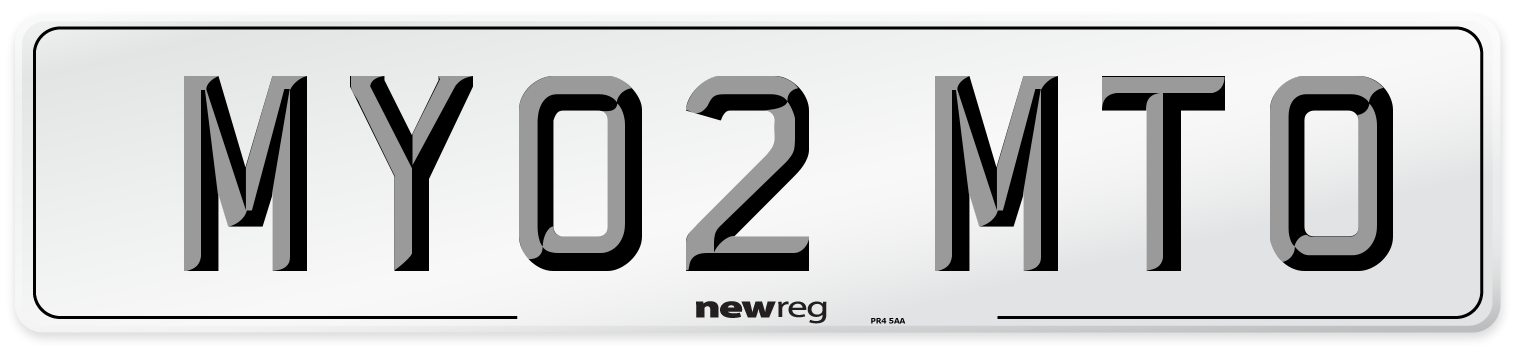 MY02 MTO Number Plate from New Reg